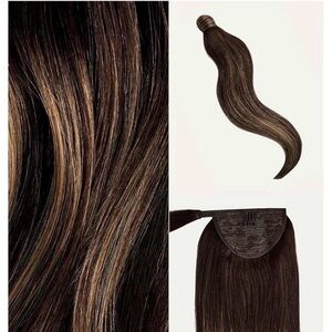 Luxy Dark Brown balayage ponytail Hair Extension